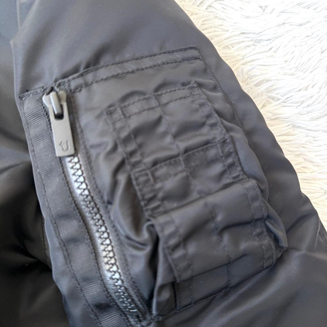 【美品✨】ユニクロ+J ハイブリッドダウンオーバーサイズMA－1 黒 L 即完売