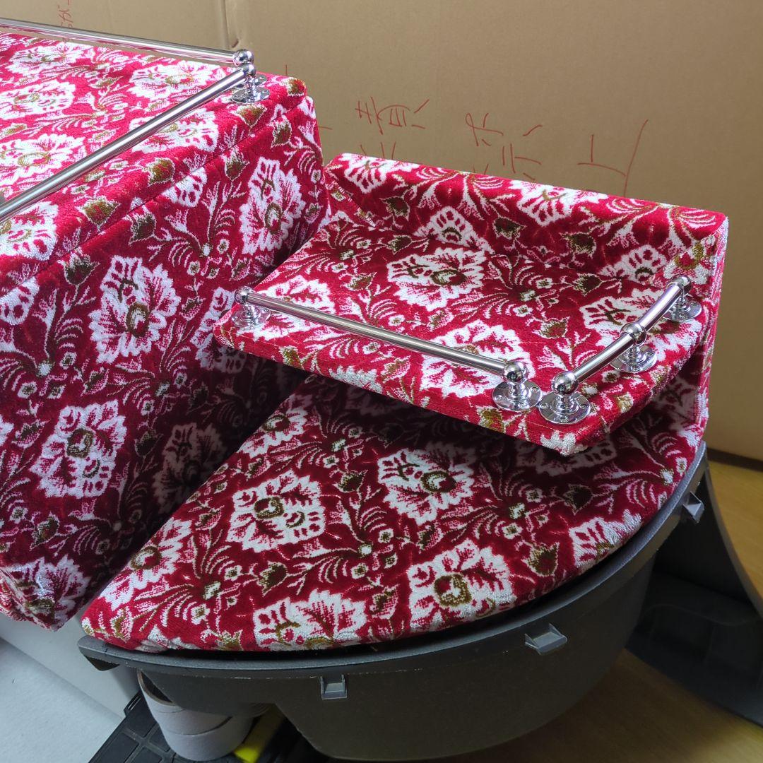 【TECHNINE】コンソールBOX棚3点セット【新格子レッド】