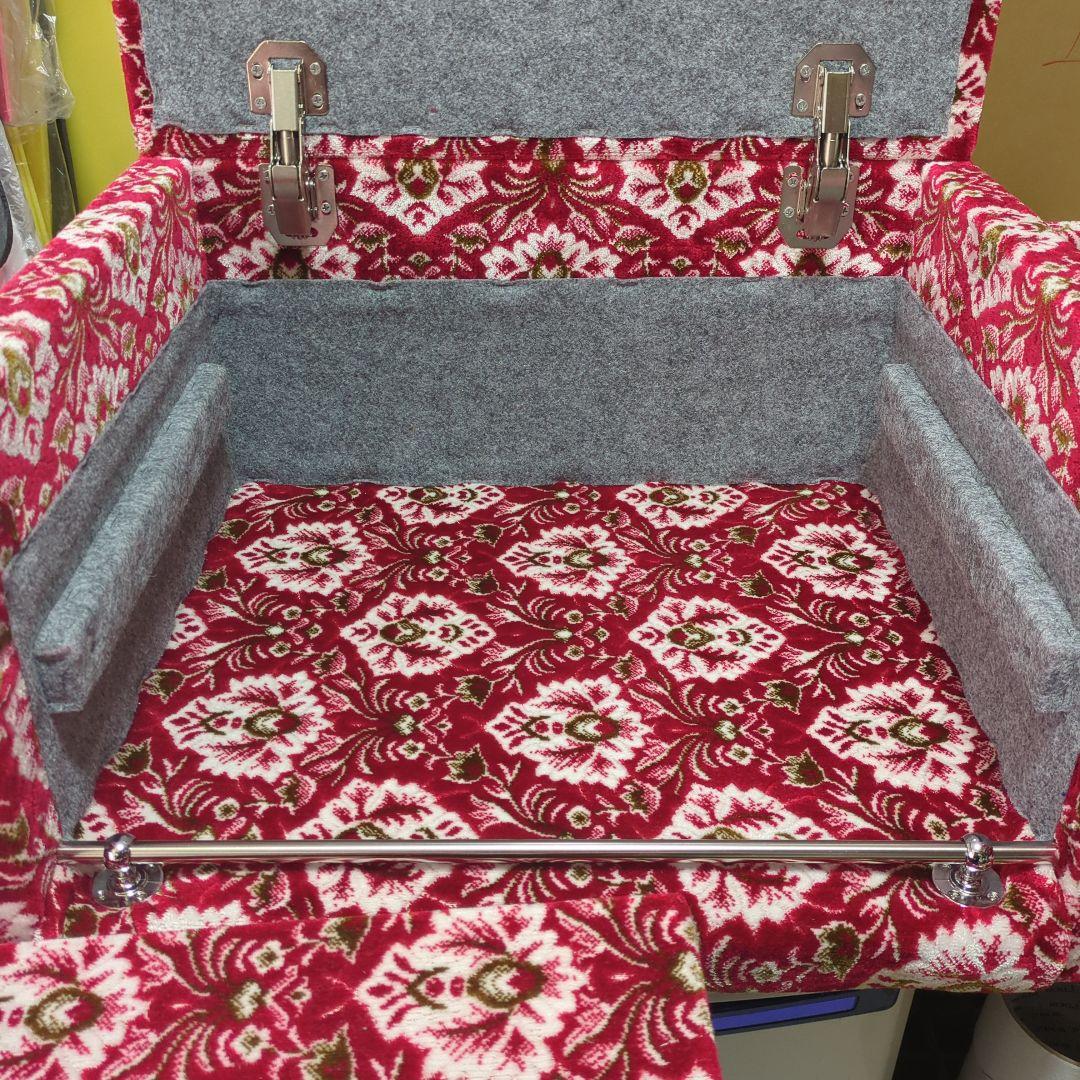 【TECHNINE】コンソールBOX棚3点セット【新格子レッド】