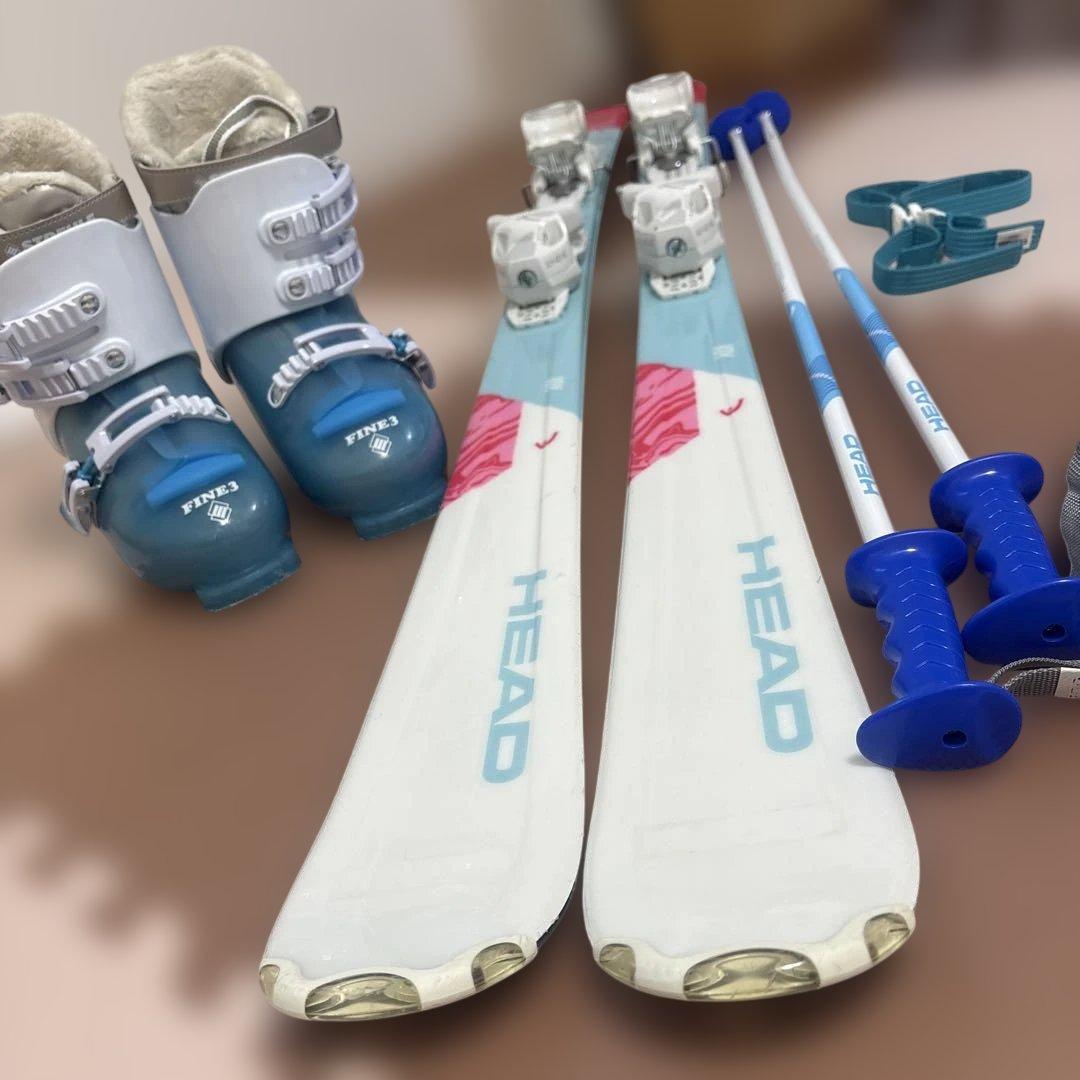 HEAD スキー板 ホワイト ピンク ブルー　スキーセット