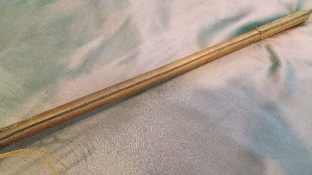 【概ね美品】模造刀 軍刀 革鞘 皮鞘 時代 ミリタリー サバゲー 日本軍 鍔