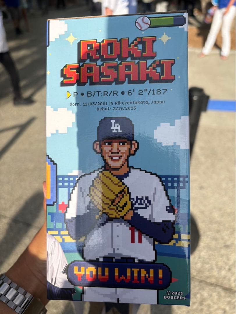 8/4 ドジャースタジアム　球場限定　佐々木朗希　非売品　ボブルヘッド