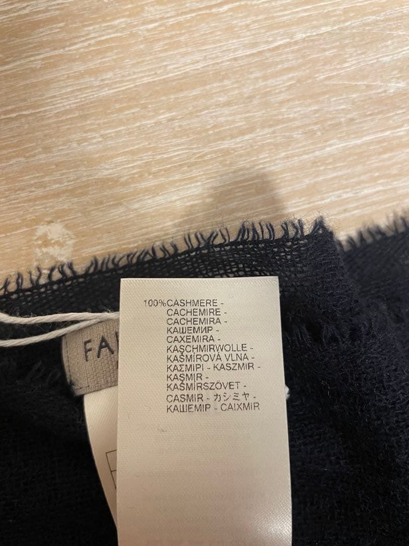 FALCONERI カシミヤ 100% ネイビー マフラー