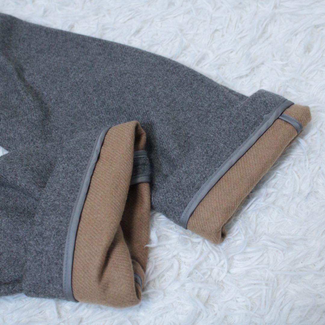 Papas マーティンソン生地 カシミヤ100% ダッフルコート ロング丈 M