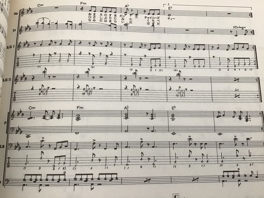 ★楽譜/舘ひろし/IN THE MOOD/タブ譜/バンドスコア/元クールス