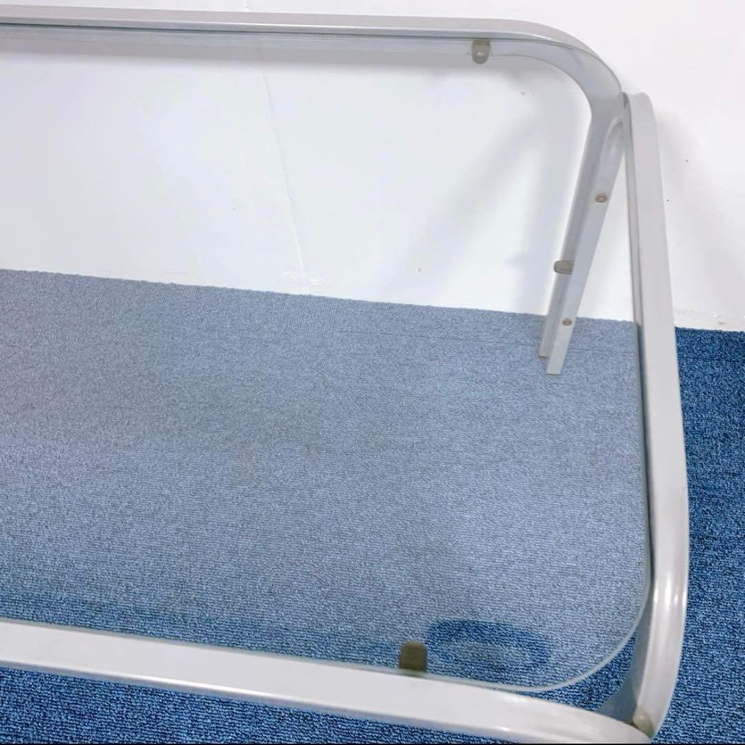 【アンティーク】昭和レトロ アイアンフレーム ガラステーブル センターテーブル