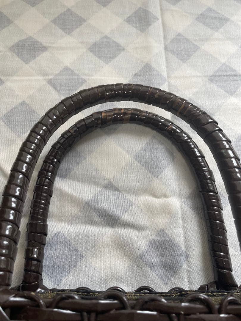 FENDI フェンディ かご トートバッグ ダークブラウン ズッカ柄