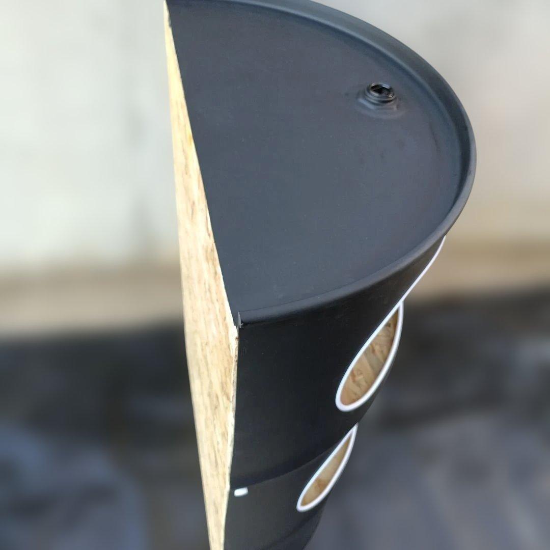 200Lドラム缶remakeBOX２段❕️マッドブラック‼️