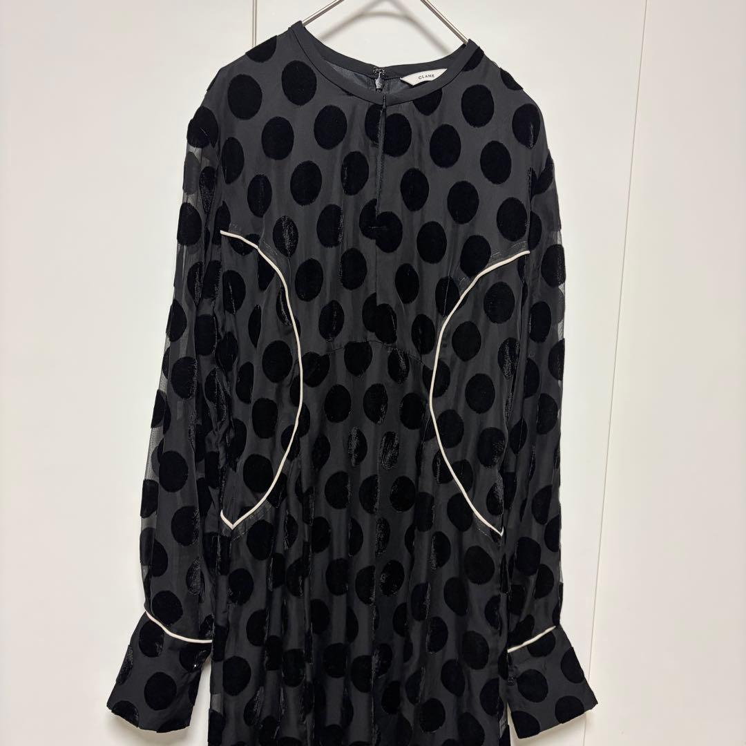 CLANE クラネ　BIG DOT OPAL ONEPIECE ワンピース　XS