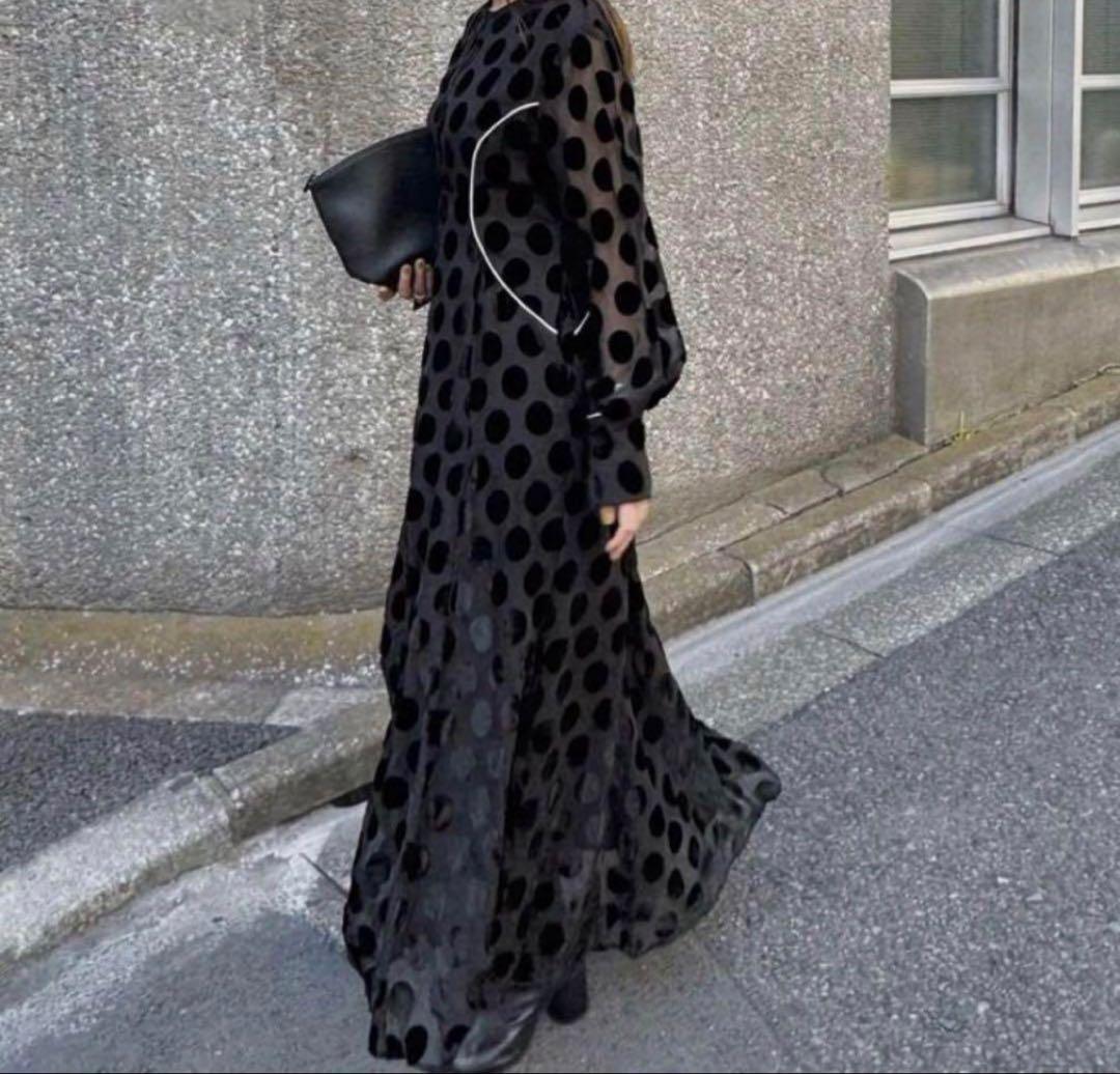 CLANE クラネ　BIG DOT OPAL ONEPIECE ワンピース　XS