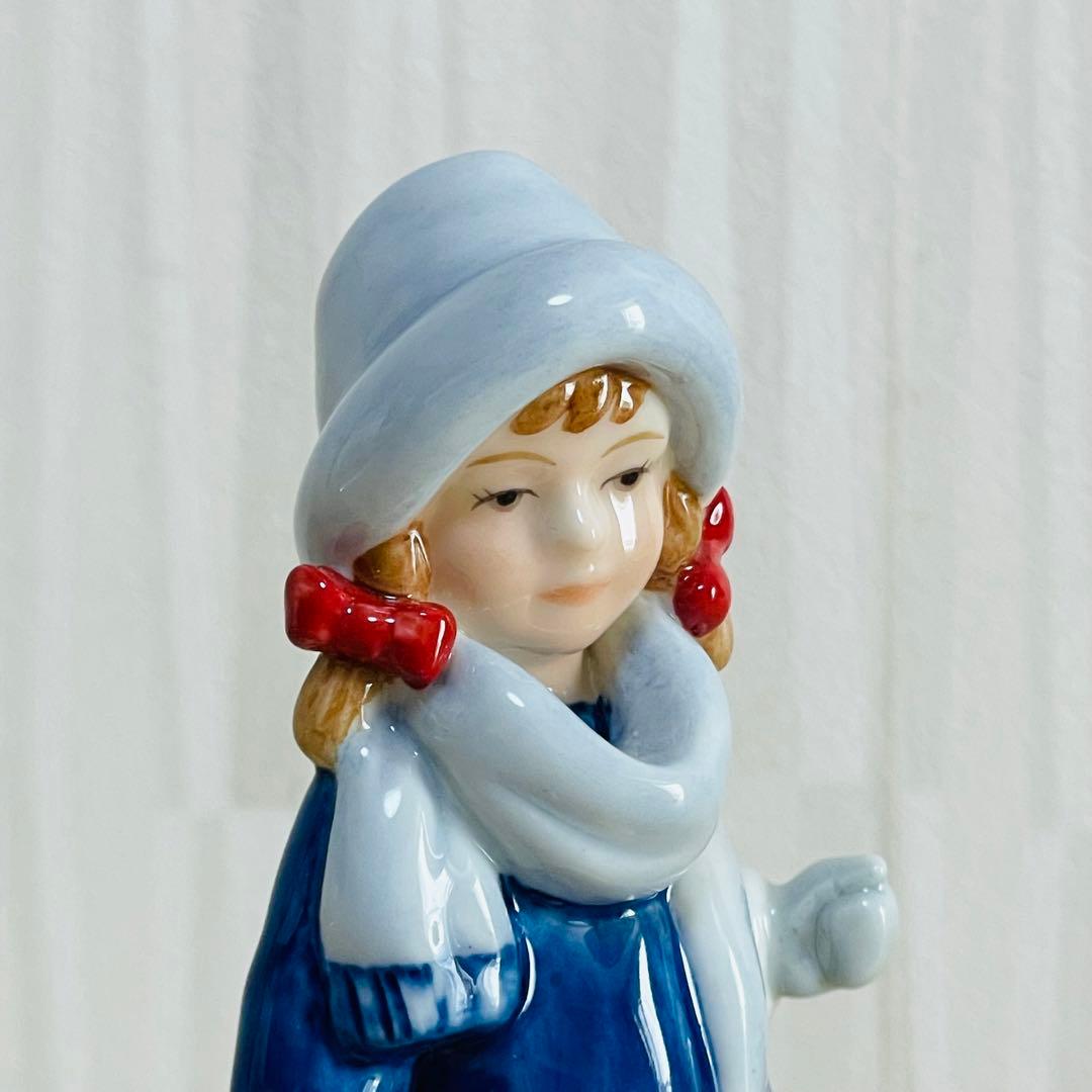 ロイヤルコペンハーゲン 2003年 フィギュリン 少年と犬 少女とそり ペア