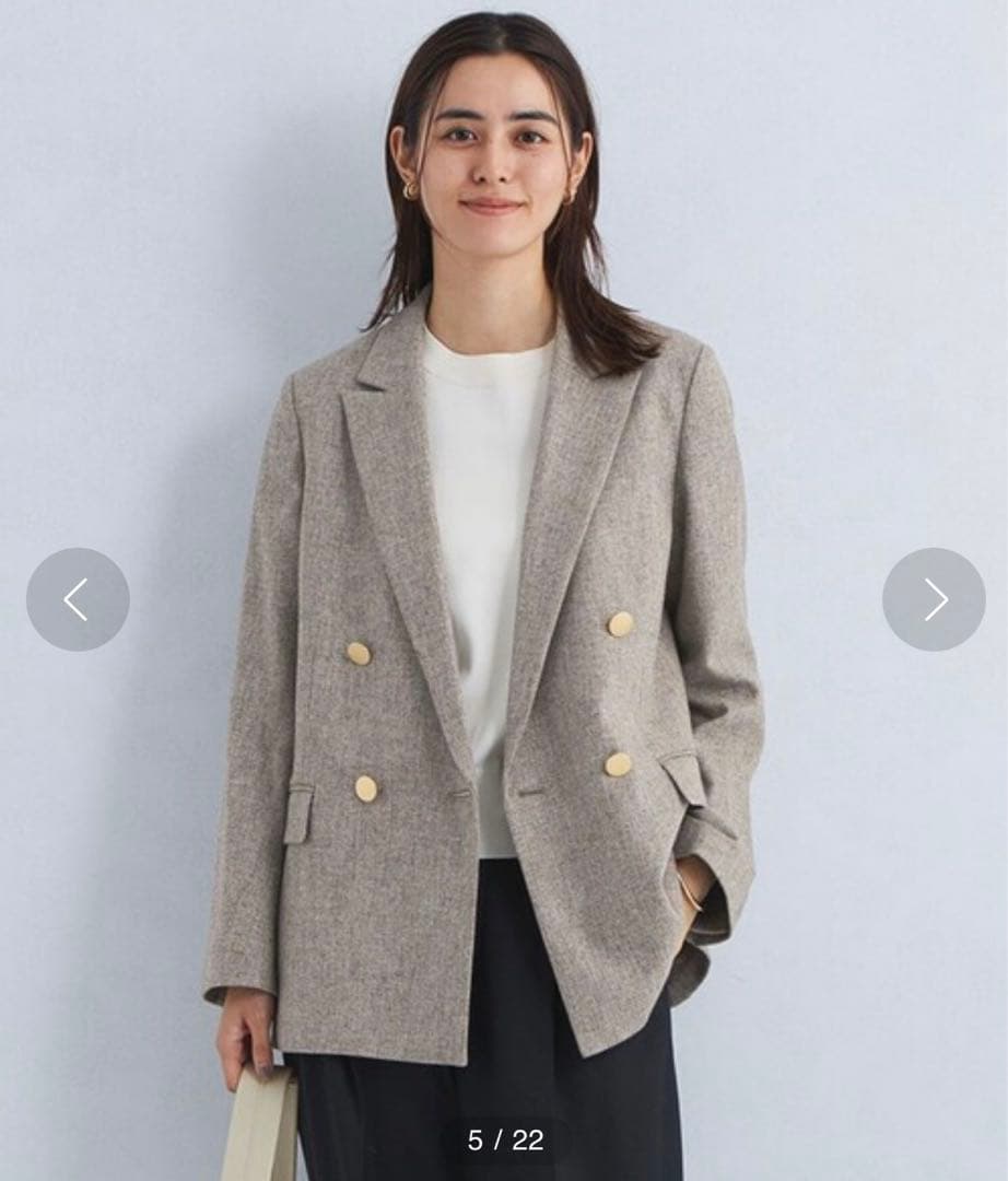 グリーンレーベルリラクシング　メランジツイル ダブル ジャケット