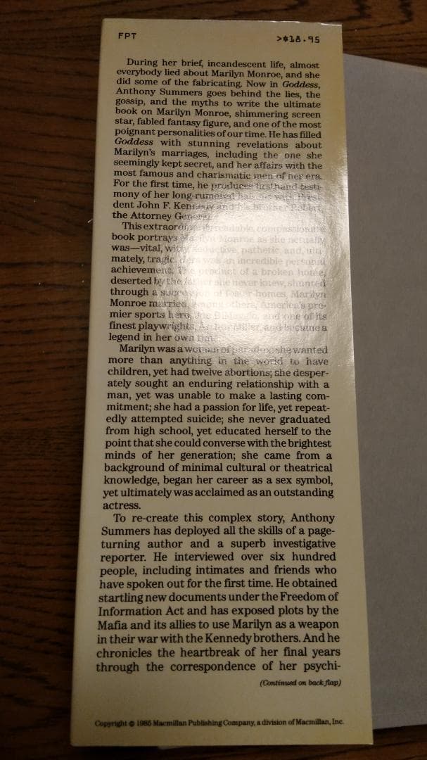 マリリン・モンロー「GODDES」初版