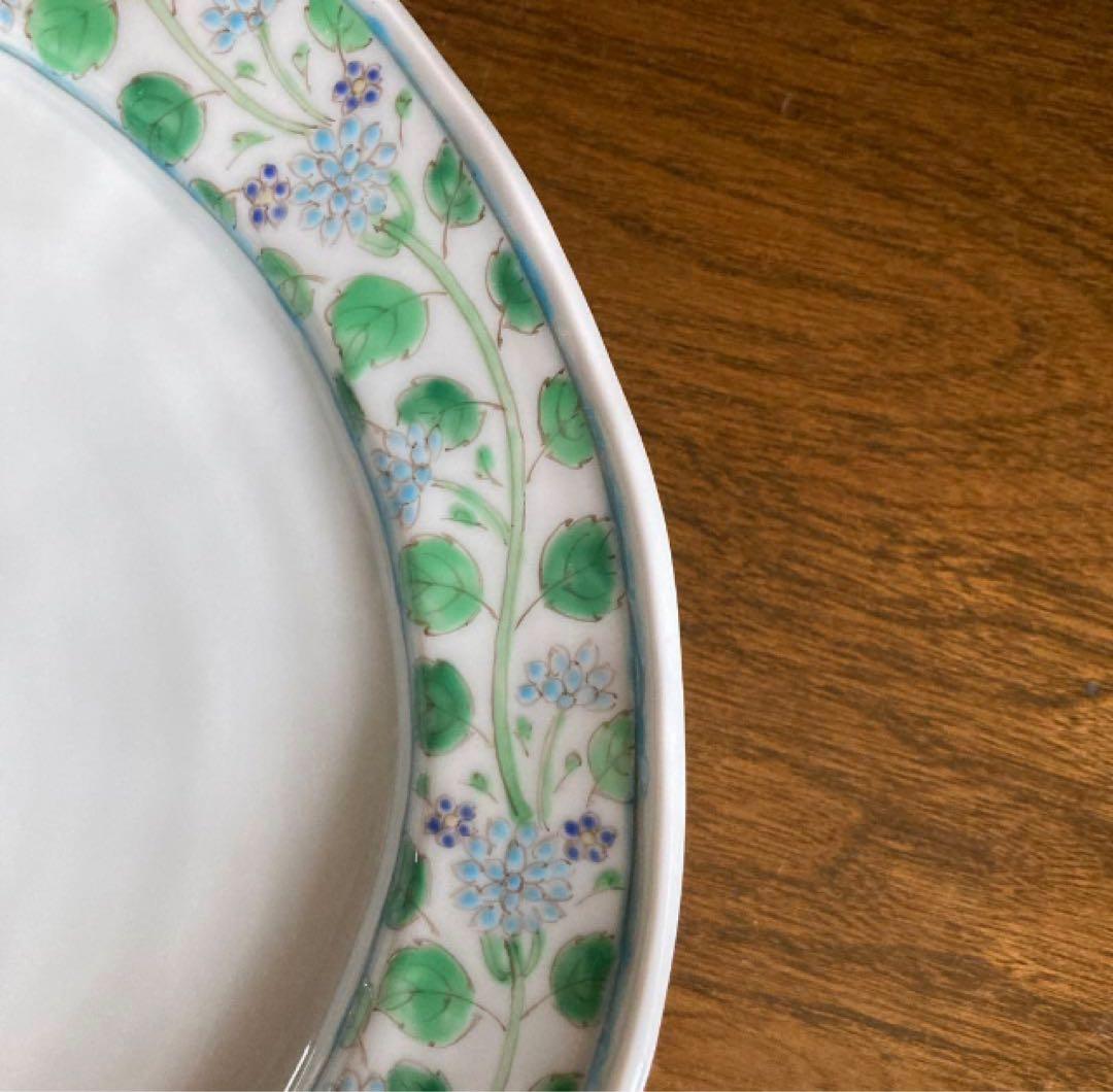 新品★藍水窯 大皿 山アジサイづくし