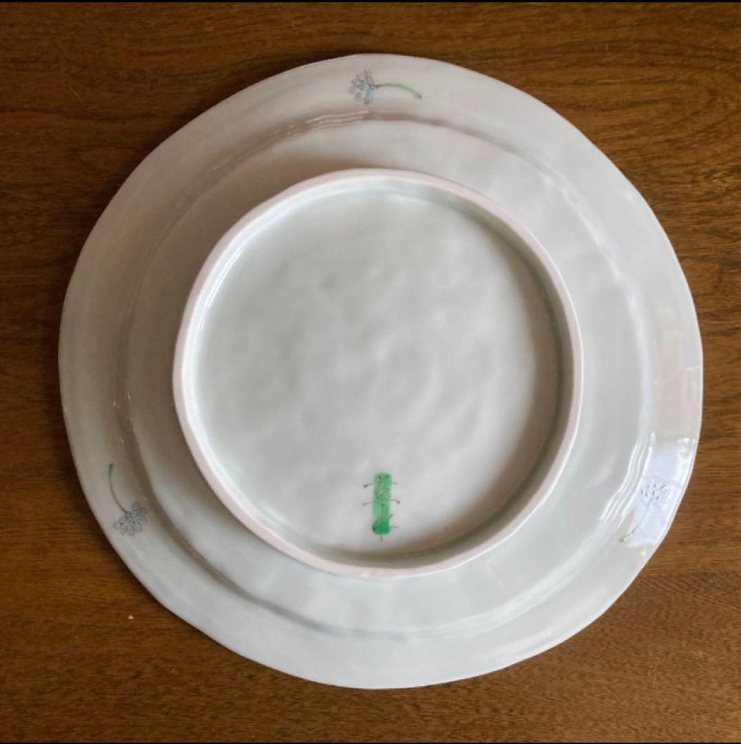 新品★藍水窯 大皿 山アジサイづくし