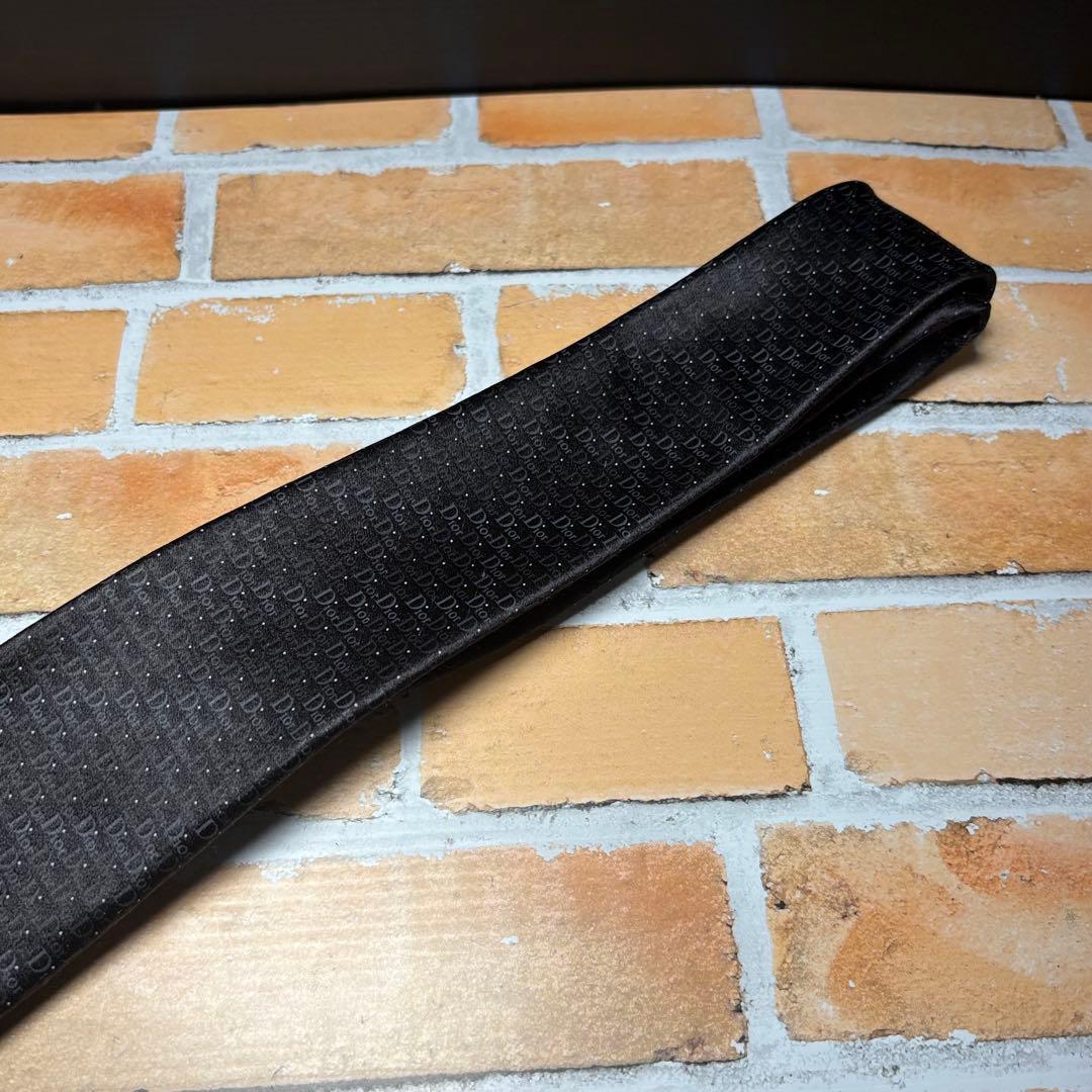 クリスチャンディオール　ネクタイ　ロゴ　総柄　シルク