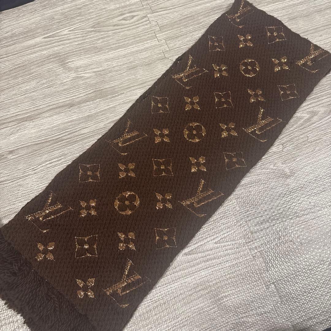 専用　ルイヴィトン エシャルプロゴマニア マフラー シャインマロン ブラウン