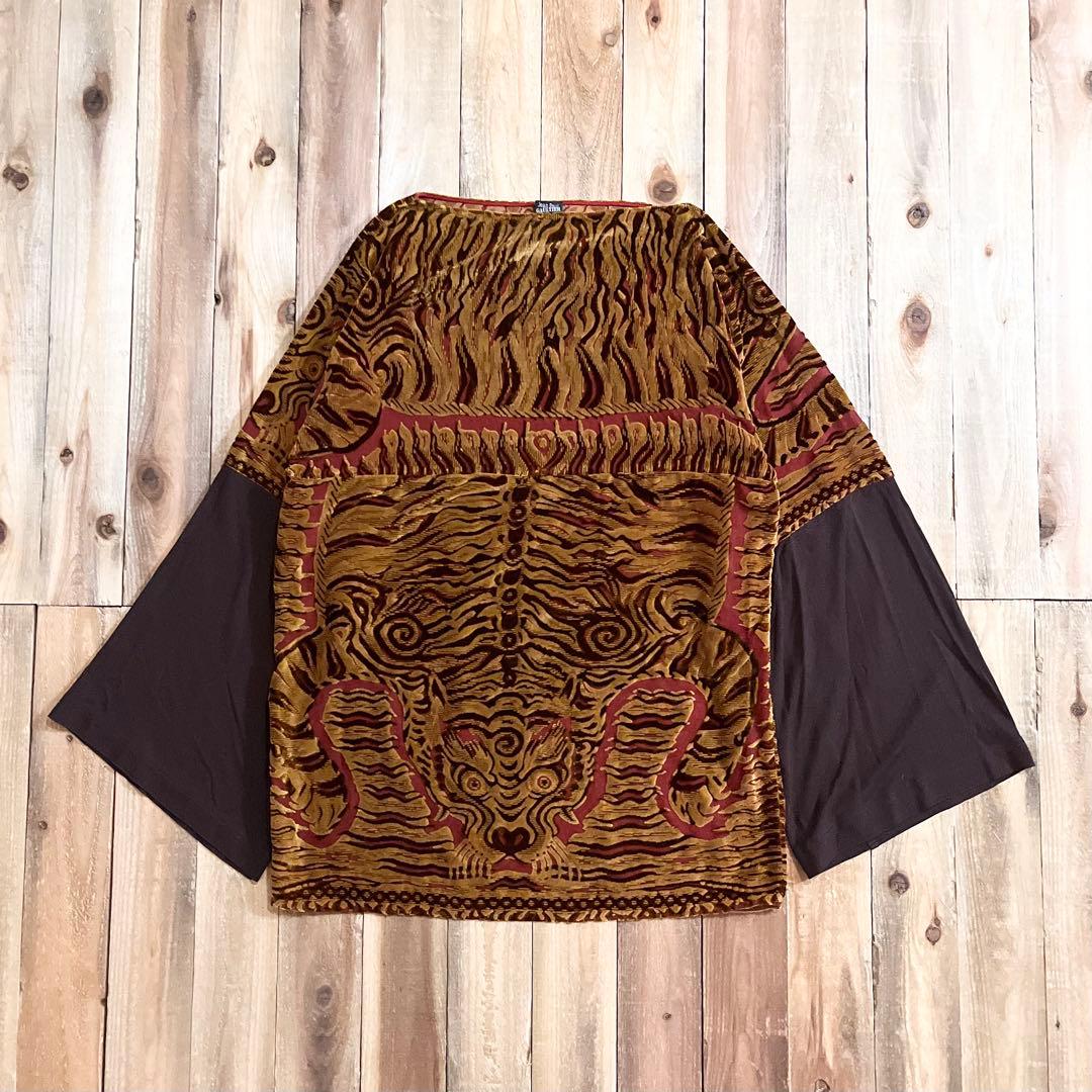 Jean Paul Gaultier FEMME ベロア エンボス カットソー