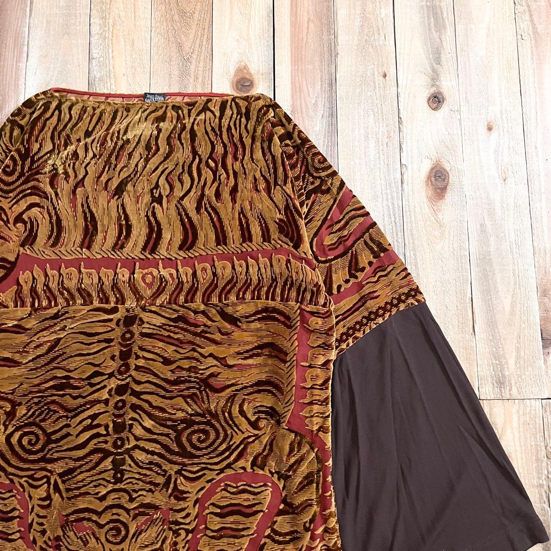 Jean Paul Gaultier FEMME ベロア エンボス カットソー