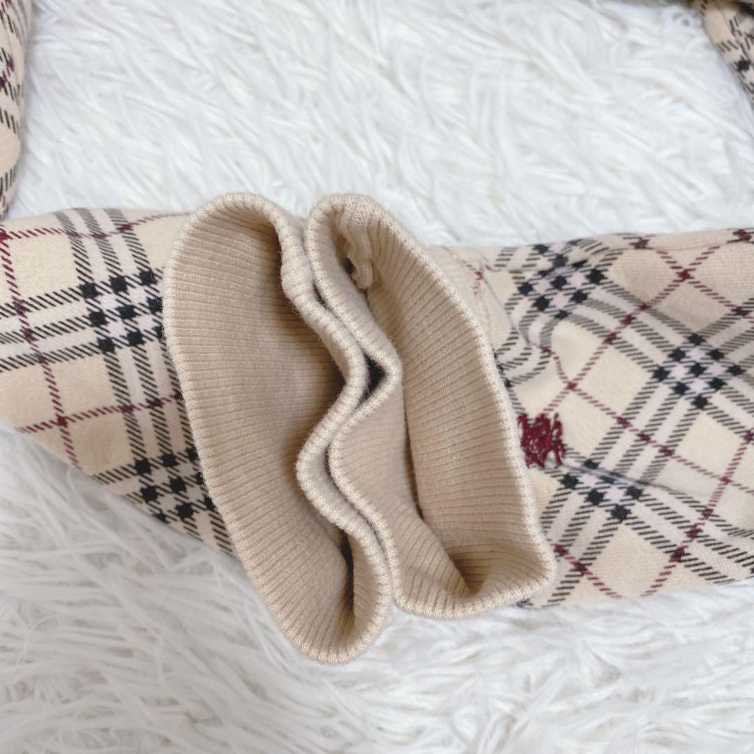 バーバリーブルーレーベル トラックジャケット ノバチェック コットン ベージュ