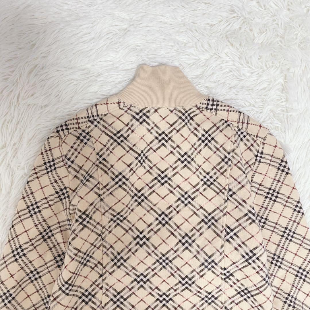 バーバリーブルーレーベル トラックジャケット ノバチェック コットン ベージュ