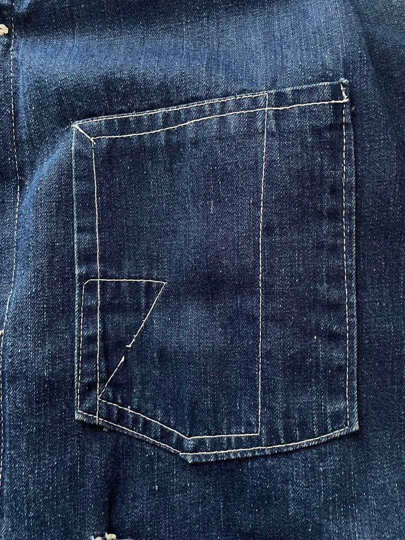 40s VINTAGE 希少ステッチ 大戦モデル デニムカバーオール WW2