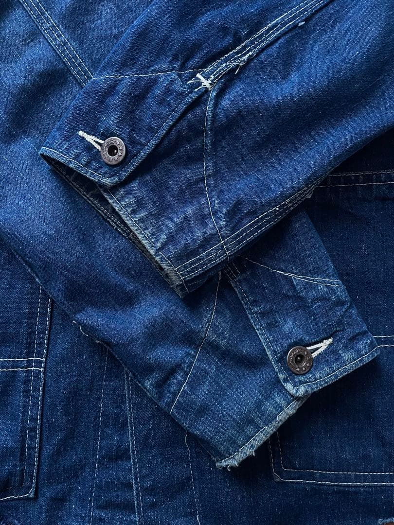 40s VINTAGE 希少ステッチ 大戦モデル デニムカバーオール WW2