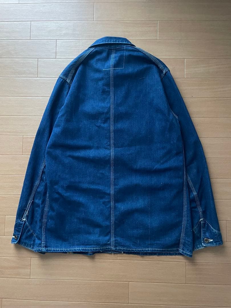 40s VINTAGE 希少ステッチ 大戦モデル デニムカバーオール WW2