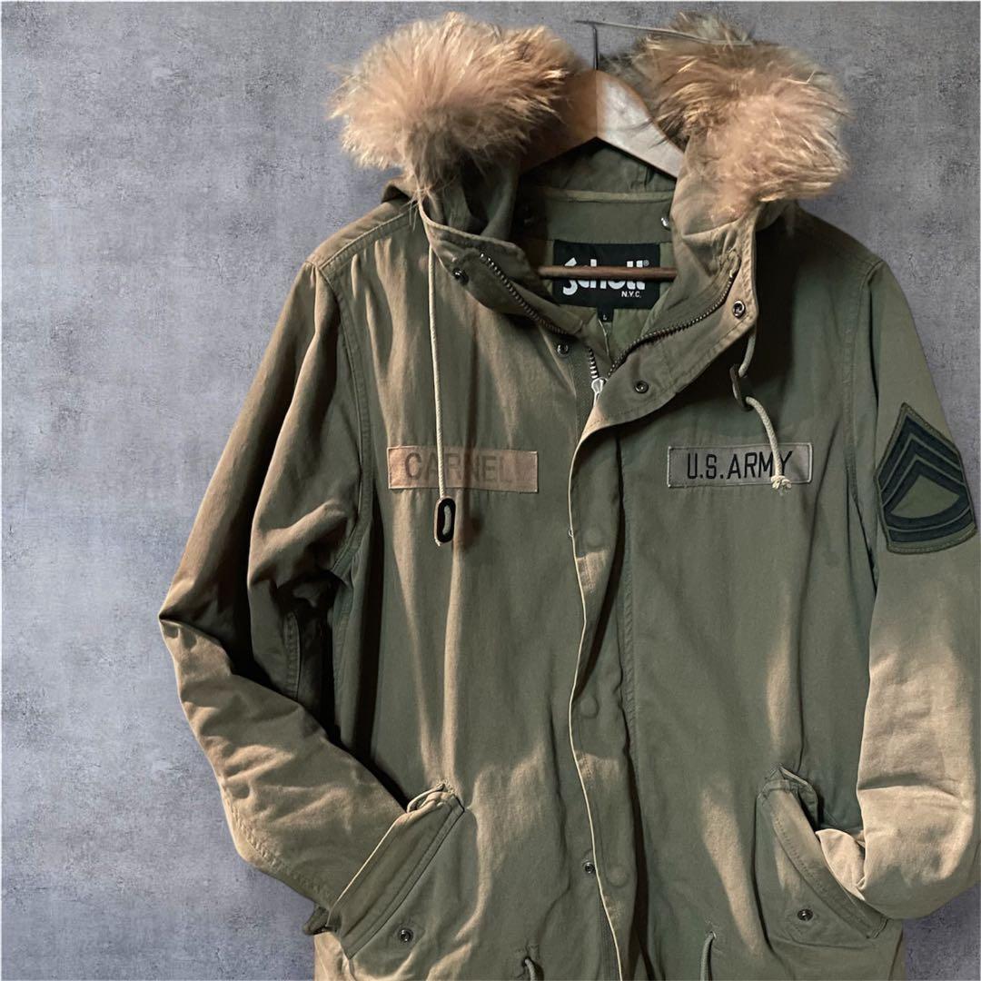 最安値シルエットＬサイズ‼️アメリカンラグシーSCHOTTミリタリーモッズコート