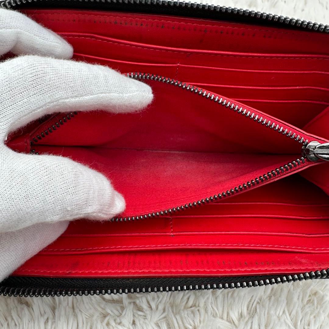 ✨美品✨ルブダン　長財布　スタッズ　パネトーネ　ラウンドジップ　レザー　黒