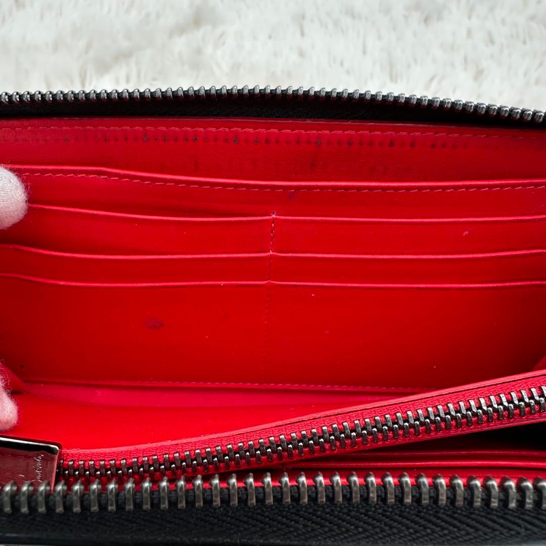 ✨美品✨ルブダン　長財布　スタッズ　パネトーネ　ラウンドジップ　レザー　黒