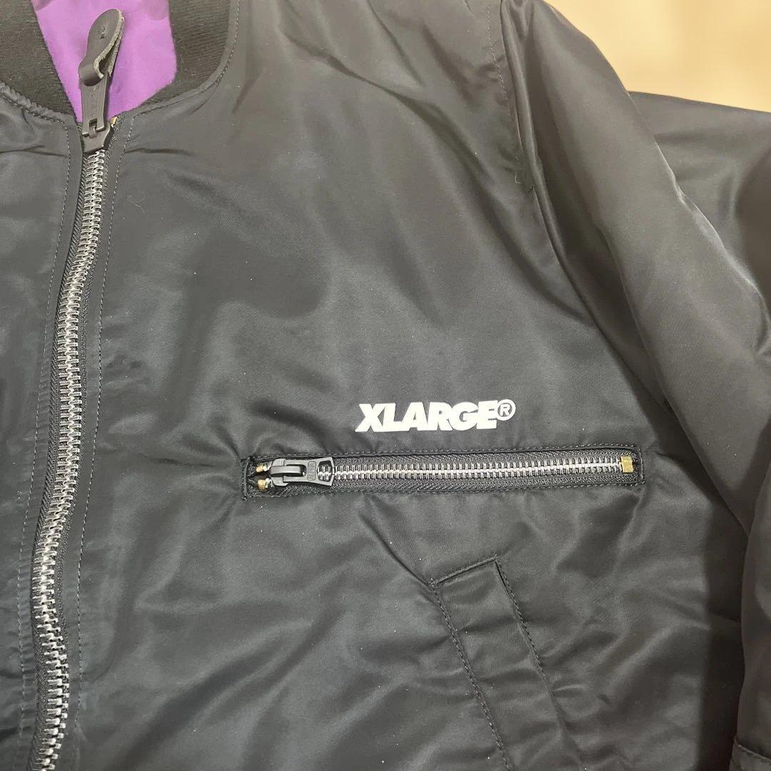 ALPHA XLARGE MA-1 リバーシブル　ブラック　パープル
