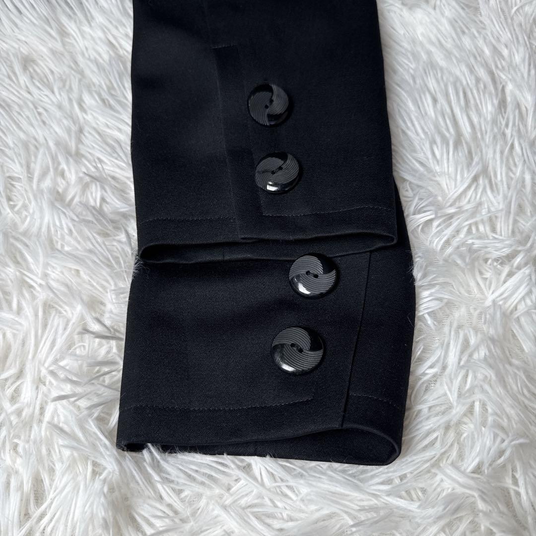 美品✨️イヴサンローラン スカートスーツ セットアップ ノーカラージャケット 黒