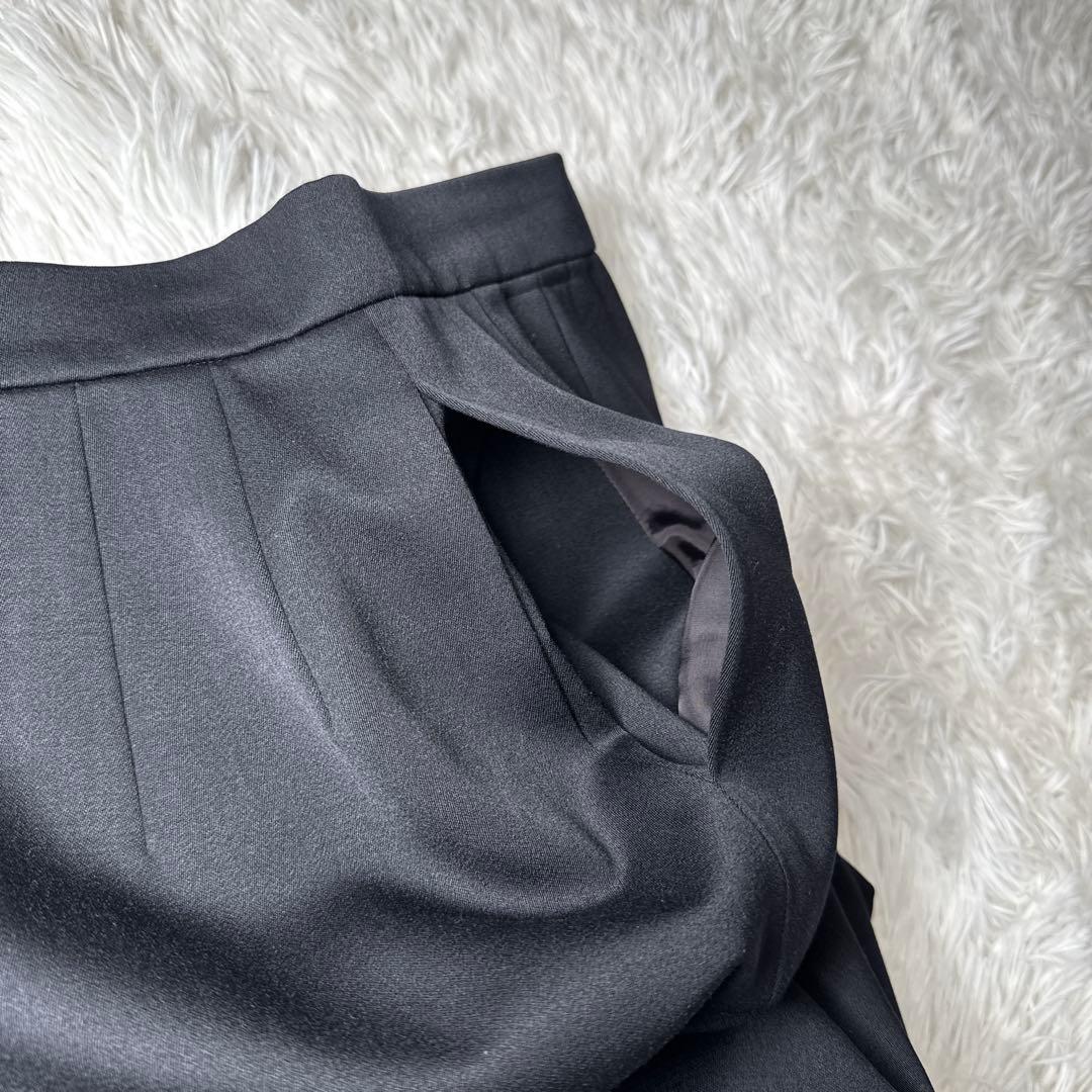 美品✨️イヴサンローラン スカートスーツ セットアップ ノーカラージャケット 黒