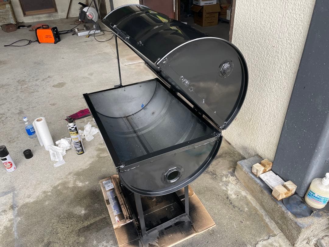 100Lドラム缶　BBQ台