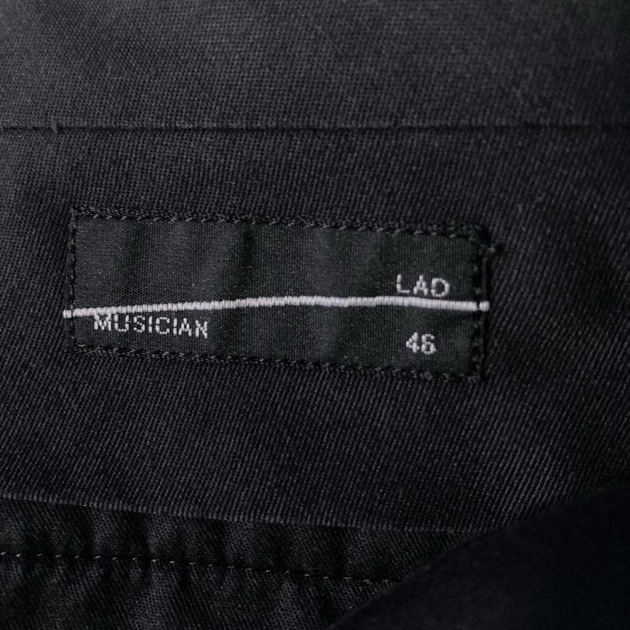 【完売】LAD MUSICIAN　ツータックテーパードワイドスラックス 花柄 黒