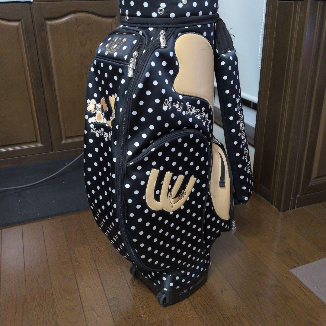 M・U SPORTS ドット柄キャディバッグ　キャスター付