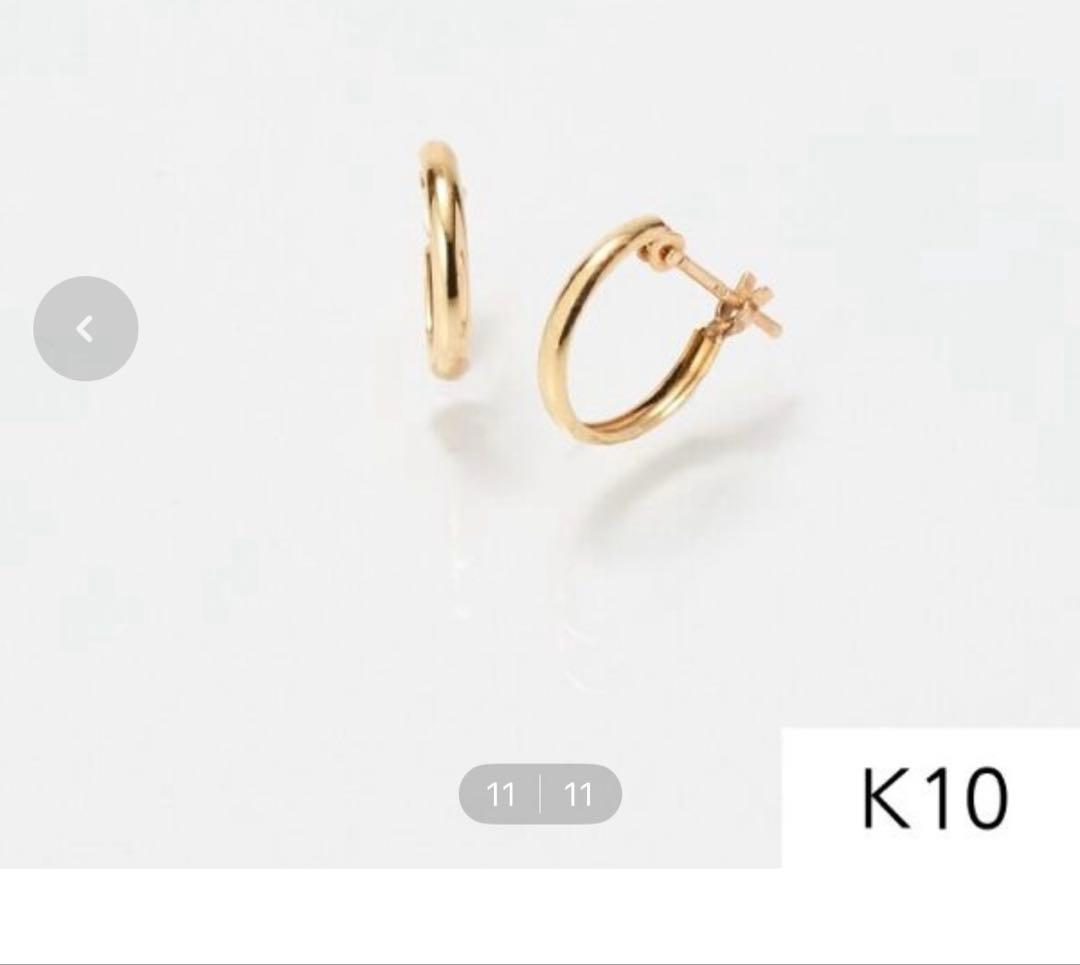 Phoebe/フィービィーィー【K10】ディアフープピアス　ローズゴールド