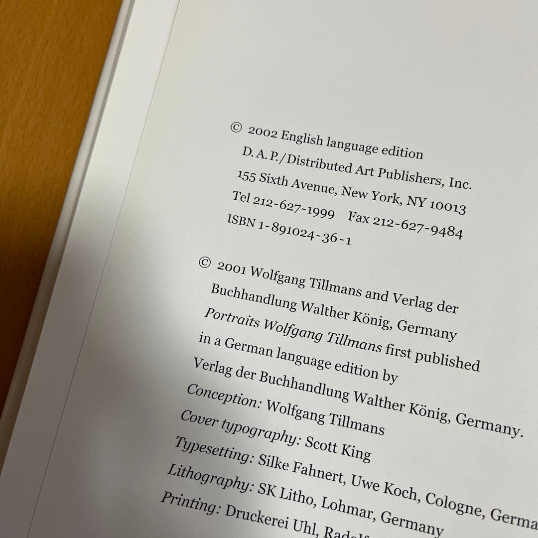 【希少】Wolfgang Tillmans portraits