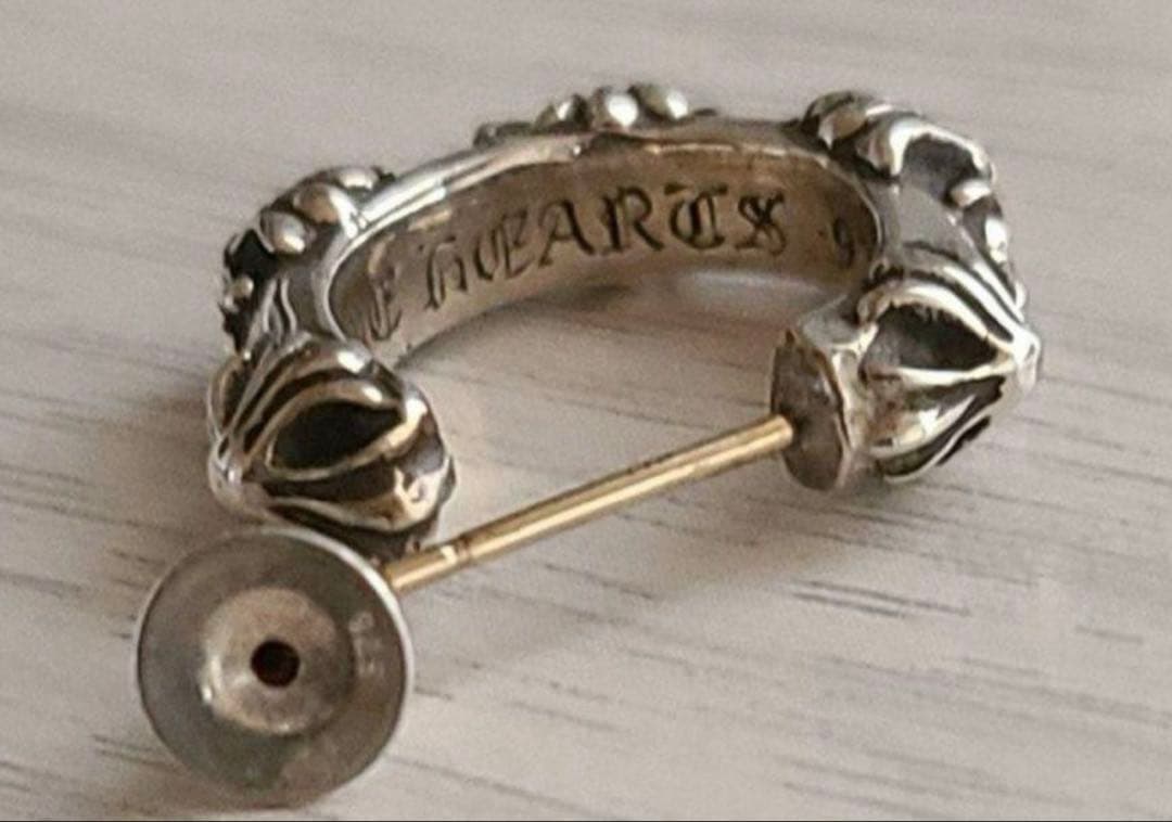 クロムハーツ CHクロスバンドフープ ピアス 片耳(1個)