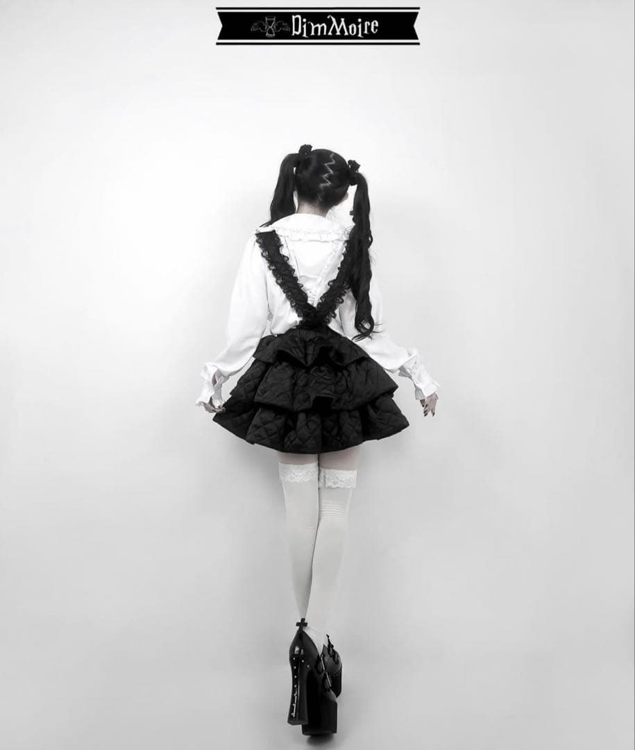 dimmoire キルティングサロペット