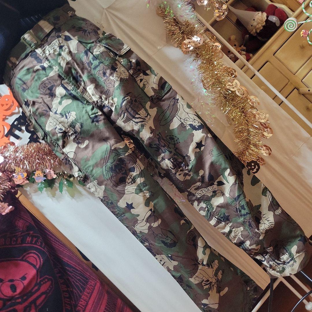 SYAR新品未使用ヒステリックグラマー総柄カモフラベルト付きパンツ