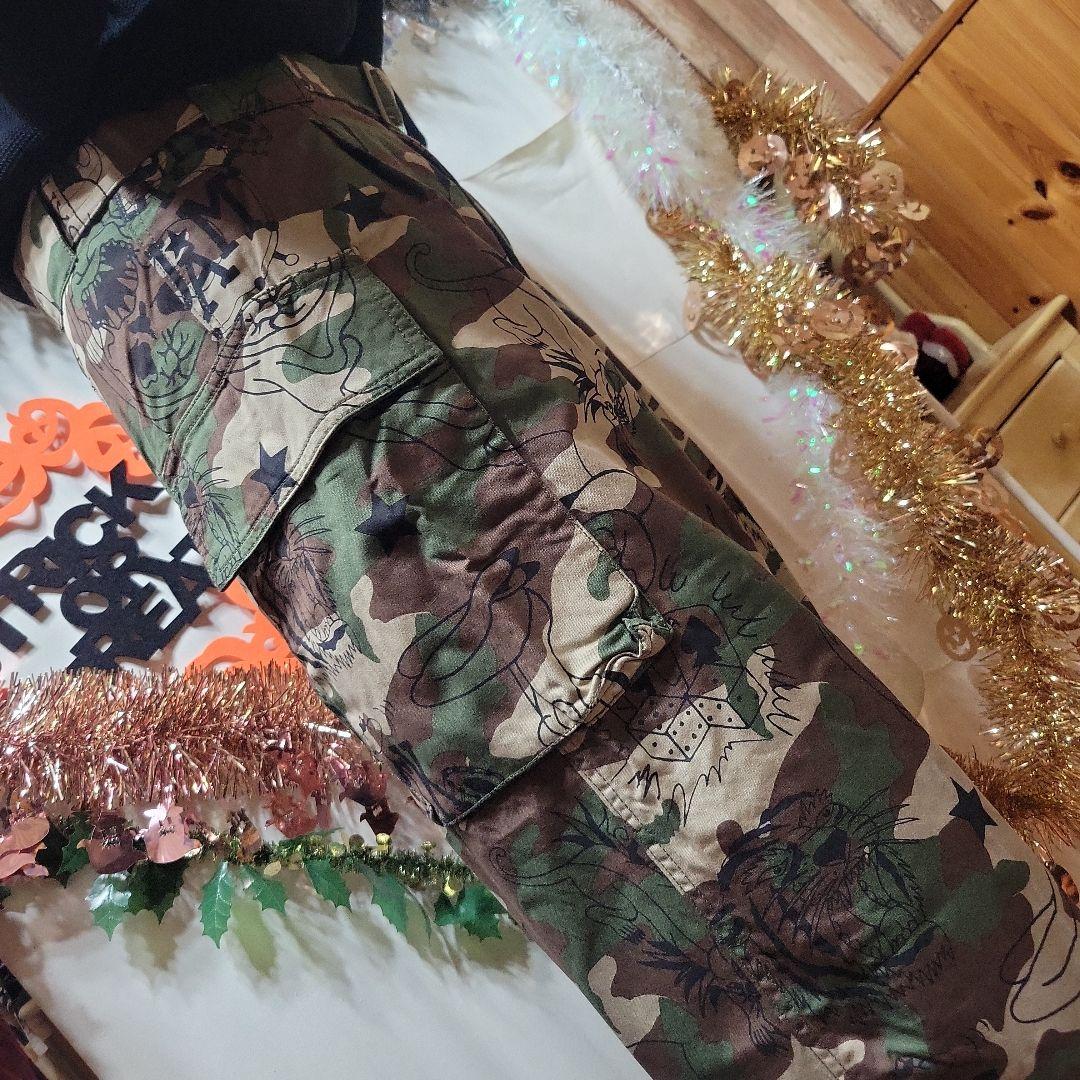 SYAR新品未使用ヒステリックグラマー総柄カモフラベルト付きパンツ