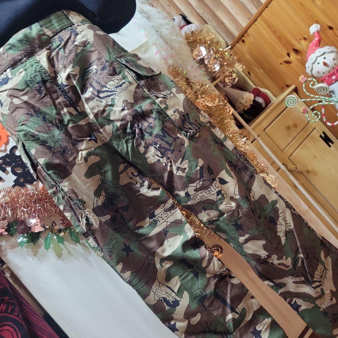 SYAR新品未使用ヒステリックグラマー総柄カモフラベルト付きパンツ