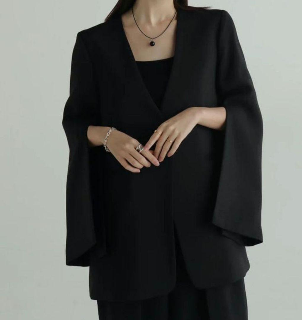 ローレン　louren slit sleeve no collar jacket