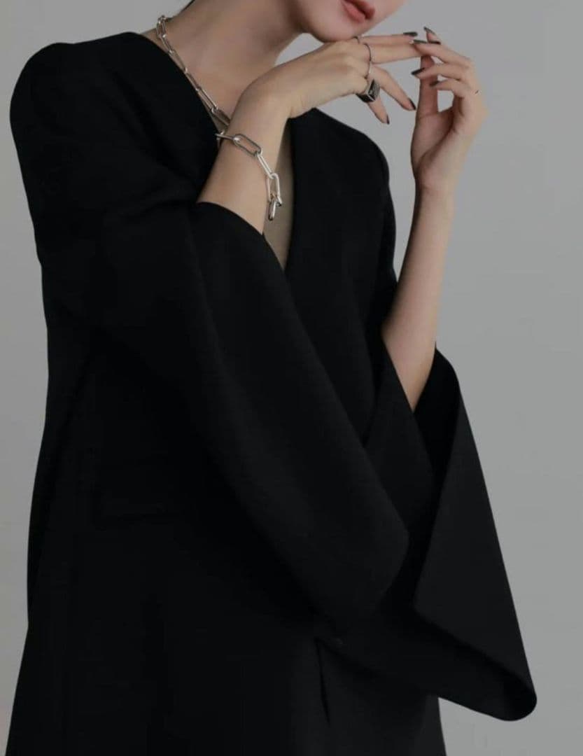 ローレン　louren slit sleeve no collar jacket