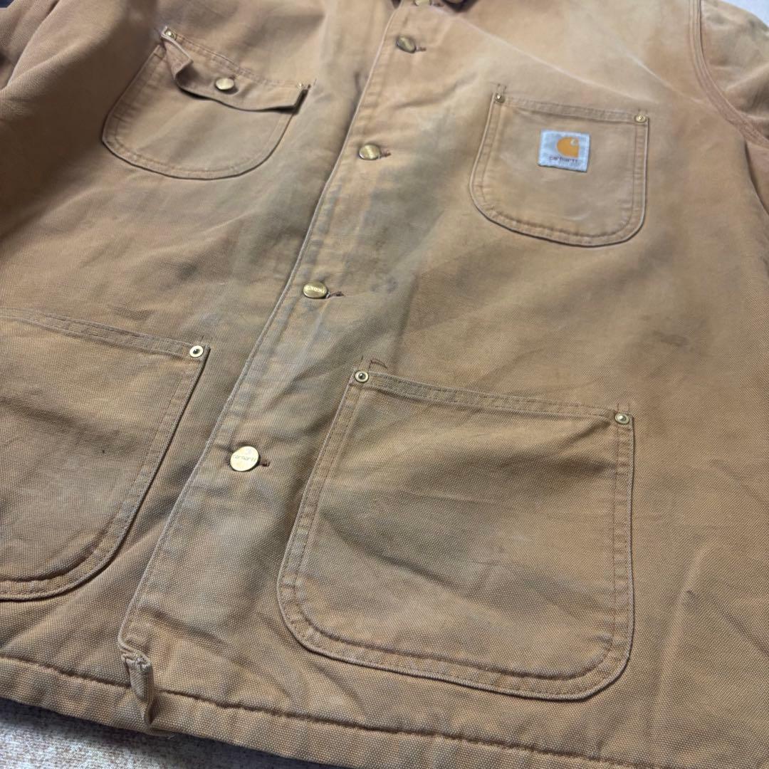 【古着】CarharttチョアコートブラケットライナーダックジャケットXL