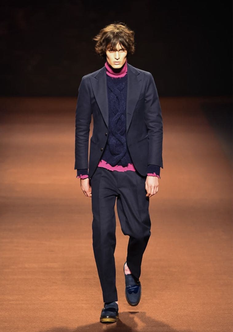 ETRO エトロ コットンツイルネイビー テーラードジャケット 48