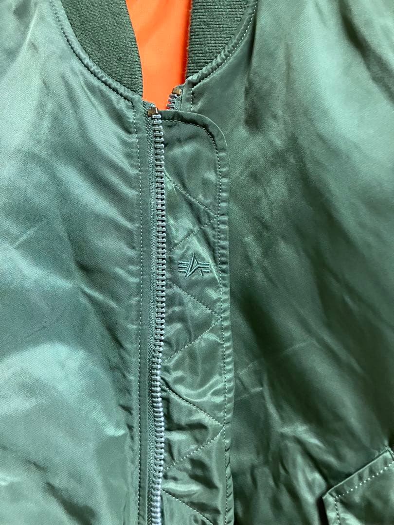 AVIREX MA-1 フライトジャケット メンズS相当 レディースL オリーブ