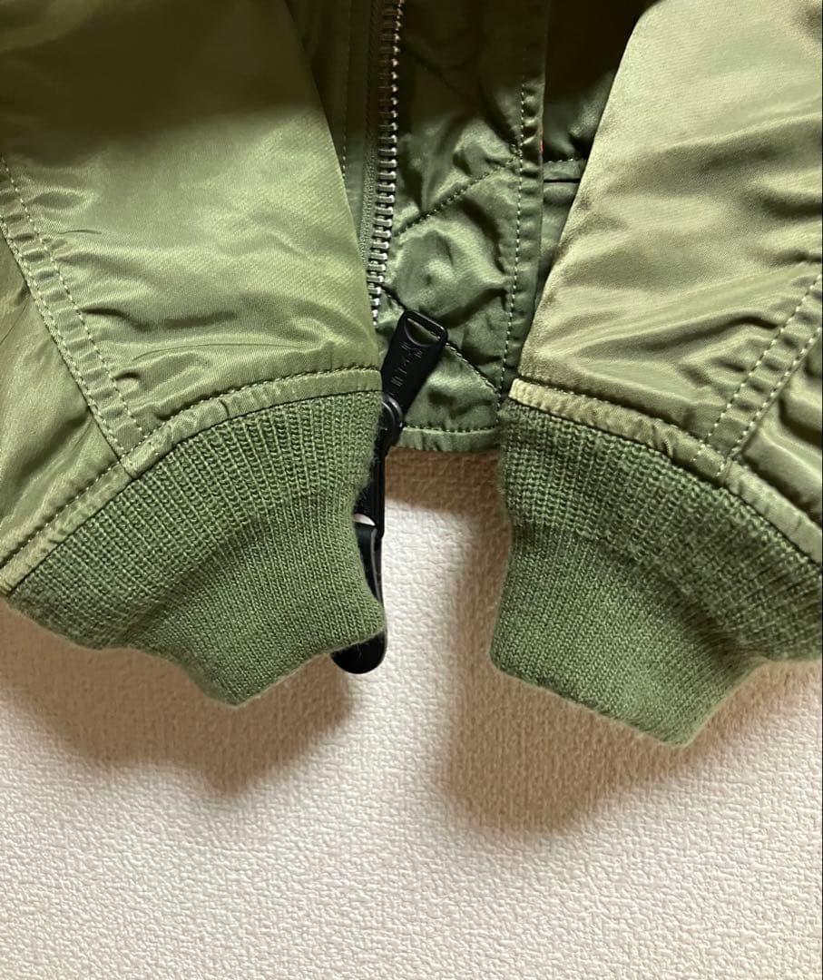 AVIREX MA-1 フライトジャケット メンズS相当 レディースL オリーブ